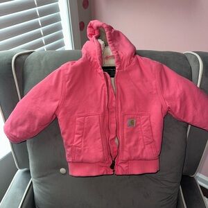 Carhartt Canvas Insulated Hooded Active Jacket for Babies - Pink Lemonade
